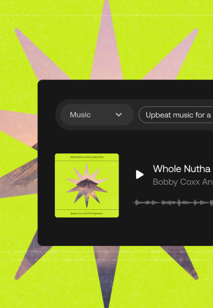 Nuova funzione di ricerca musicale IA di Artlist