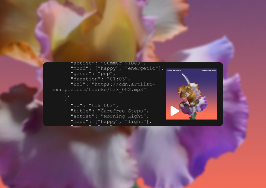 Your fast track to better app audio with the Artlist Music API